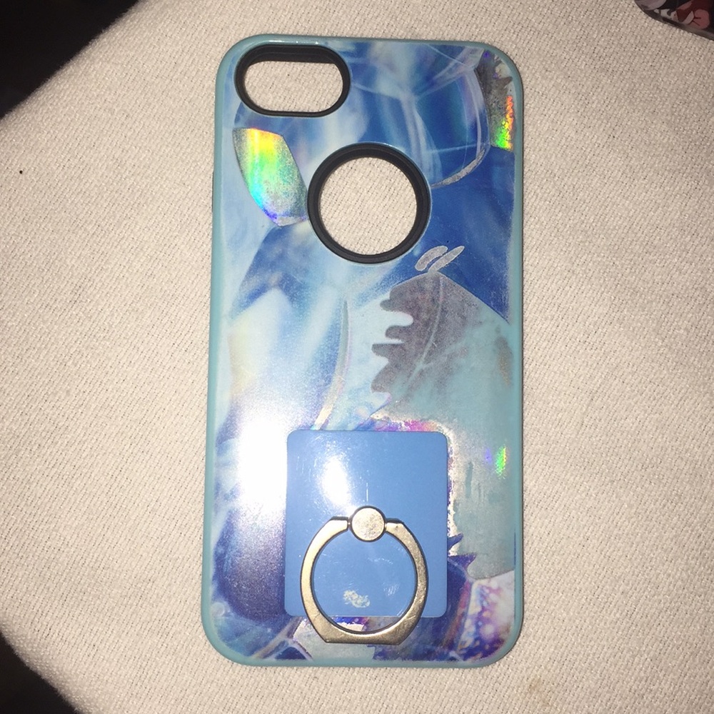iPhone 6/6s//7 Phone Case with Ring Blue